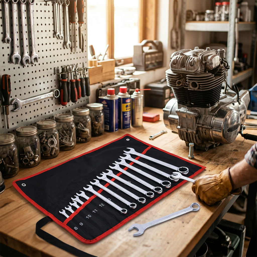 Sugest&atilde;o de imagem: Foto de estilo lifestyle mostrando um ambiente de oficina organizada com o kit em destaque